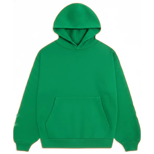 Sweat à capuche coupe carrée ample 100% coton molletonné 400 g/m² bleu roi sans cordon pour homme élégant - Product Image 1