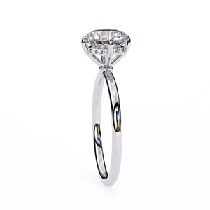 Bague de fiançailles solitaire en or jaune 14 carats avec diamant rond de laboratoire - Product Image 1