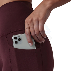 Leggings pour femmes de couleur marron de haute qualité, nouveau design, séchage rapide, respirants, légers, en vente - Product Image 5