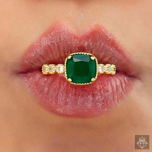 Emerald Embrace Anti-Tarnish Ring Fine Adjustable Size Jewelry - Product Image 3