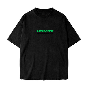 เสื้อยืดผู้ชายทรงหลวม คอกลม แขนสั้น สีพื้น ขนาดใหญ่ สไตล์เรโทร ลุคซักยีนส์  แบรนด์เทรนดี้ รับสกรีนโลโก้ - Product Image 2