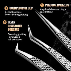 MAHFOOZ INSTRUMENTS Pince à épiler pour extensions de cils en acier inoxydable antistatique de haute précision, pointe lisse pour cils - Product Image 6