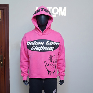 Acid Washed Heavyweight Hip Hop Custom with logo Unisex Your Logo Puff Printing 3d Hoodie - Product Image 2