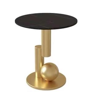 Modern Brass Frame Glass Top Center <b>Table</b> Contemporary Design Living Room Furniture Decorative Metal Side <b>Table</b> - Product Image 2