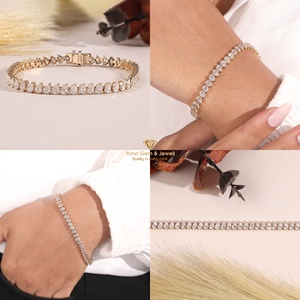 9 TCW CVD Lab Grown Diamond Luxury Pear Shape Tennis Bracelet for Anniversary Gift D-E-F Color VVS-VS Clarity 14k <b>Solid</b> <b>Gold</b> - Product Image 5