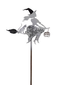 Decoración de jardín rústica de Halloween con diseño de telaraña de araña de hierro, estaca para maceta con efecto oxidado, palo decorativo para jardín - Product Image 4