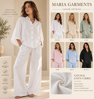 Tenues d'été modernes et chics pour femmes - Chemise blanche et pantalon large respirant - Fournisseur en gros en ligne