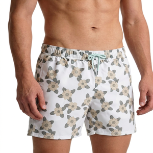 Men's Floral Print Board <b>Shorts</b> Mid Waist Drawstring Quick Dry Casual <b>Swimwear</b> <b>Short</b> <b>Shorts</b> - Product Image 6