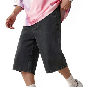 Men <b>Jeans</b> Jorts Loose Fit Casual Streetwear Summer Breathable Straight Leg Durable <b>Work</b> Outdoor Fashion Style Summer Wear - Product Image 1