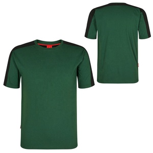 T-shirt en coton vert pour homme, imprimé sur mesure, tissu écologique, coupe décontractée, style uni pour garçons - Product Image 3