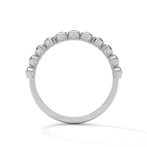 Anillo de Eternidad de Oro Blanco con Diamantes, Banda de Diamantes de Corte Redondo, Joyería de Boda Apilable - Product Image 3