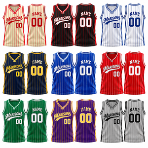 Camiseta de Baloncesto Retro Vintage Personalizada, 100% Poliéster, Malla Transpirable, Sin Mangas, Cuello en V, Impresión Sublimada, para Equipos, OEM, ODM, Venta al Por Mayor, Talla XL - Product Image 2