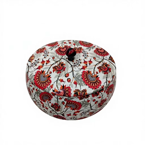 ชามสลัดไม้ทำมือพร้อมฝาปิดลายดอกไม้ ชามเสิร์ฟรักษ์โลก ชามผสมผลไม้ ของตกแต่งครัวสไตล์เรียบง่าย ของขวัญ - Product Image 1