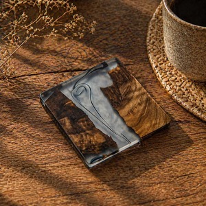 Belladec Resin Wood Classic Tea Coasters Heat Insulation Handmade Lightweight Luxury Cup Holder Pad Customized Design Tea - Product Image 4