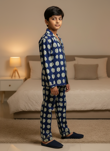 UNBIND Pyjamas pour enfants en pur coton, tendance, à manches longues, très confortables, toutes saisons, de qualité supérieure, pour robe imprimée - Product Image 4