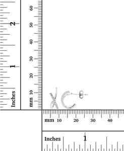 Pendientes de aro Huggie extra pequeños con circonita cúbica cruzada, 0,43 "| Macy's - Product Image 3