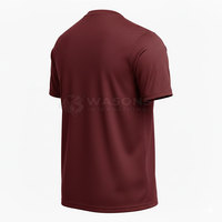 T-shirt léger et respirant en polyester pour homme, tissu anti-humidité à séchage rapide, manches courtes, coupe classique, col rond, décontracté, haute qualité