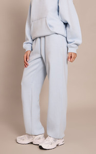 <b>Women</b>’s Light Blue Oversized <b>Fleece</b> Hoodie And Wide Leg <b>Jogger</b> Tracksuit Set Casual Loungewear Two Piece Sweatshirt Pants Outfit - Product Image 5