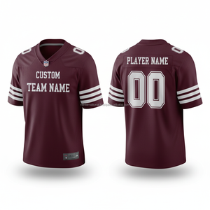 Camiseta de Fútbol Americano OEM para Hombre, Cuello Redondo, Manga Corta, Absorbe la Humedad, Protección UV, Impresión Sublimada, Azul Marino, Personalizada para Equipo - Product Image 6