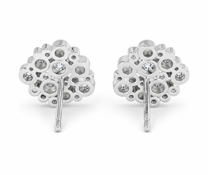 Pendientes de Diamantes Cultivados en Laboratorio con Baño de Rodio, Corte Brillante, Joyería Romántica para Mujer, Oro de 10K, 14K, 18K, Plata 925, 935 - Product Image 4