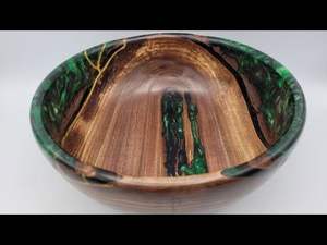 Bol décoratif artisanal en résine époxy et bois d'acacia, texture naturelle, fusion de résine transparente, sans BPA, pour la création de designs - Product Image 2