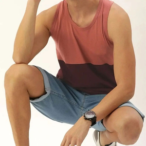 เสื้อกล้ามออกกำลังกายผู้ชายสีพื้นขายดี รับสั่งทำสีพื้น เสื้อกล้ามออกกำลังกายแห้งเร็ว ระบายอากาศได้ดี - Product Image 3