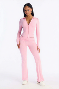 Conjunto Deportivo de Moda 2026 para Mujer, Estilo Occidental y Oriental, Chaqueta Ajustada con Capucha y Estampado de Letras, Pantalones Largos Ajustados - Product Image 5