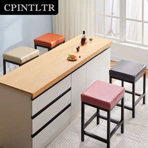 CPINTLTR Modern Faux <b>Leather</b> Bar <b>Stools</b> Counter <b>Stool</b> <b>Kitchen</b> Dining Island Chairs Metal Sitting Upholstered Barstools - Product Image 3