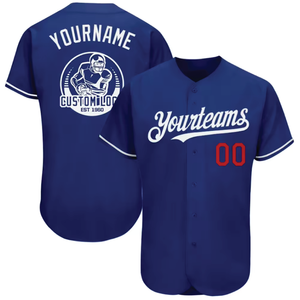 Camiseta de Béisbol Universitaria Sublimada Personalizada, Ropa Deportiva para Hombre, Camisetas Deportivas Azules, Diseño Personalizado Premium, Fabricantes - Product Image 1