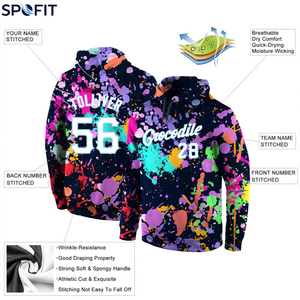 SPOFIT Sweat-shirt unisexe personnalisé avec impression numérique d'hiver, 100% polyester respirant, vêtements de sport décontractés avec personnalisation du nom et du numéro - Product Image 5