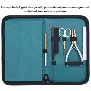 Kit d'outils de salon pour extensions capillaires durables : Pince à micro-anneaux, Pince de retrait, Crochet à boucle, Pinces de coiffure, Aiguille, Ensemble de ciseaux - Product Image 6