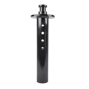 Adattatore a collo d'oca nero da 18 pollici per attacco a 5° ruota, tubo tondo da 4 pollici, capacità di carico 30.000 libbre, supporti per gancio di traino lunghi 18 pollici - Product Image 4