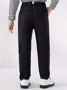 Unisex High School Uniform Trousers 100% Cotton Canvas Spring Autumn & Summer Styles Student Performance Formal Single Piece - Product Image 3
