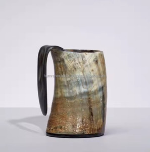 Celebre en estilo vikingo Taza de cuerno real para reuniones temáticas nórdicas épicas Brindis Fiestas Cristal antiguo - Product Image 3