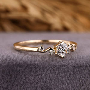 แหวนเพชรที่เติบโตในห้องปฏิบัติการที่ยอดเยี่ยมคำสัญญาการหมั้นและของขวัญวันครบรอบสำหรับผู้หญิงทองคำขาว14K - Product Image 4