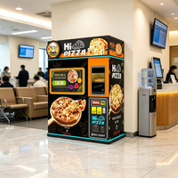 Distributeur de pizzas réfrigéré commercial avec étagères multi-niveaux et alarme autodiagnostique pour les halls d'hôtels