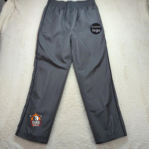 Ensemble de survêtement deux pièces unisexe pour homme, grande taille, gris et noir, avec doublure en maille, coupe-vent, de haute qualité - Product Image 3