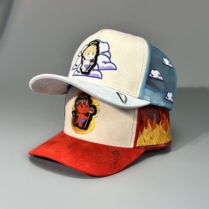 หมวกแก๊ปทรง Trucker 6 แผง OEM 2026 รุ่น Unisex ลายปักนางฟ้าและปีศาจ สไตล์สตรีทแฟชั่นลำลองสำหรับผู้ใหญ่ - Product Image 5