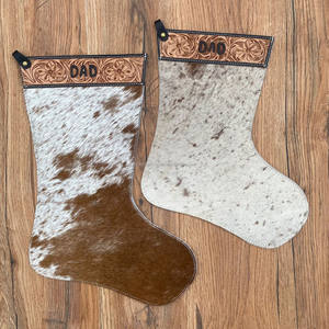 ถุงน่องยาว16 "สำหรับวันหยุดเทศกาลคริสต์มาสขนาดใหญ่ถุงน่องลายดอกไม้หนังวัวสไตล์ตะวันตก - Product Image 2