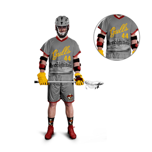 Ensemble d'uniformes sublimés pour adultes 100 % polyester respirant et confortable, vêtements de sport de lacrosse et de flag, haute qualité, unisexe, vente en gros, OEM - Product Image 5