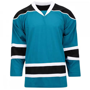 Maillots de hockey sur glace rétro personnalisés réversibles en gros, imprimés par transfert thermique, 100 % polyester respirant, grandes tailles, pour entraînement court - Product Image 2