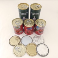 Boîtes à thé rondes en métal vides, qualité alimentaire, simples et hermétiques, pour l'emballage alimentaire