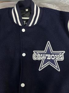 Veste universitaire des Cowboys pour hommes | Veste de football américain Dallas Varsity pour hommes - Product Image 5