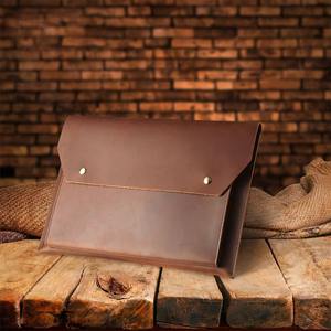 Vente en gros de sacs pour ordinateur portable en cuir véritable de haute qualité, durables, vintage, avec logo personnalisé, pour MacBook Air Pro 13 pouces - Product Image 6