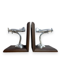 Handcrafted Wooden Airplane <b>Bookend</b> – Unique Desk Organizer & Decor Accent - Product Image 2