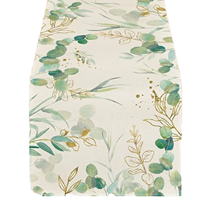 Chemin de table en coton 100% premium - Décoration de table à manger géométrique moderne - Tissu long élégant pour les tables de cuisine et de fête - Product Image 1