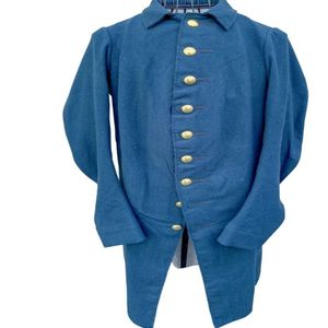 Blue Historical Style <b>Men's</b> <b>Coat</b> Button Front <b>Long</b> Sleeve Tailcoat Reenactment Reproduction Later 18th Century Wool <b>Coats</b> - Product Image 1