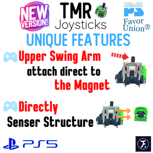 Favor Union TMR Wireless pour manettes compatibles 5 millions de cycles, en plastique et métal, 100 % inspectées qualité contrôlée, moule privé - Product Image 6