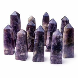 หินไอโอไลต์ธรรมชาติทรงโอเบลิสก์ หินคริสตัลขัดเงา หินบำบัด พลังเรกิ สำหรับการทำสมาธิ แฟชั่นทันสมัย ตกแต่งบ้าน จักระ ขายส่ง - Product Image 1