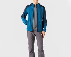 <b>Men's</b> Custom Designed Waterproof Windbreaker <b>Jacket</b> High Quality Lightweight Polyester Zipper Stand Collar <b>Long</b> Fleece Sports - Product Image 3